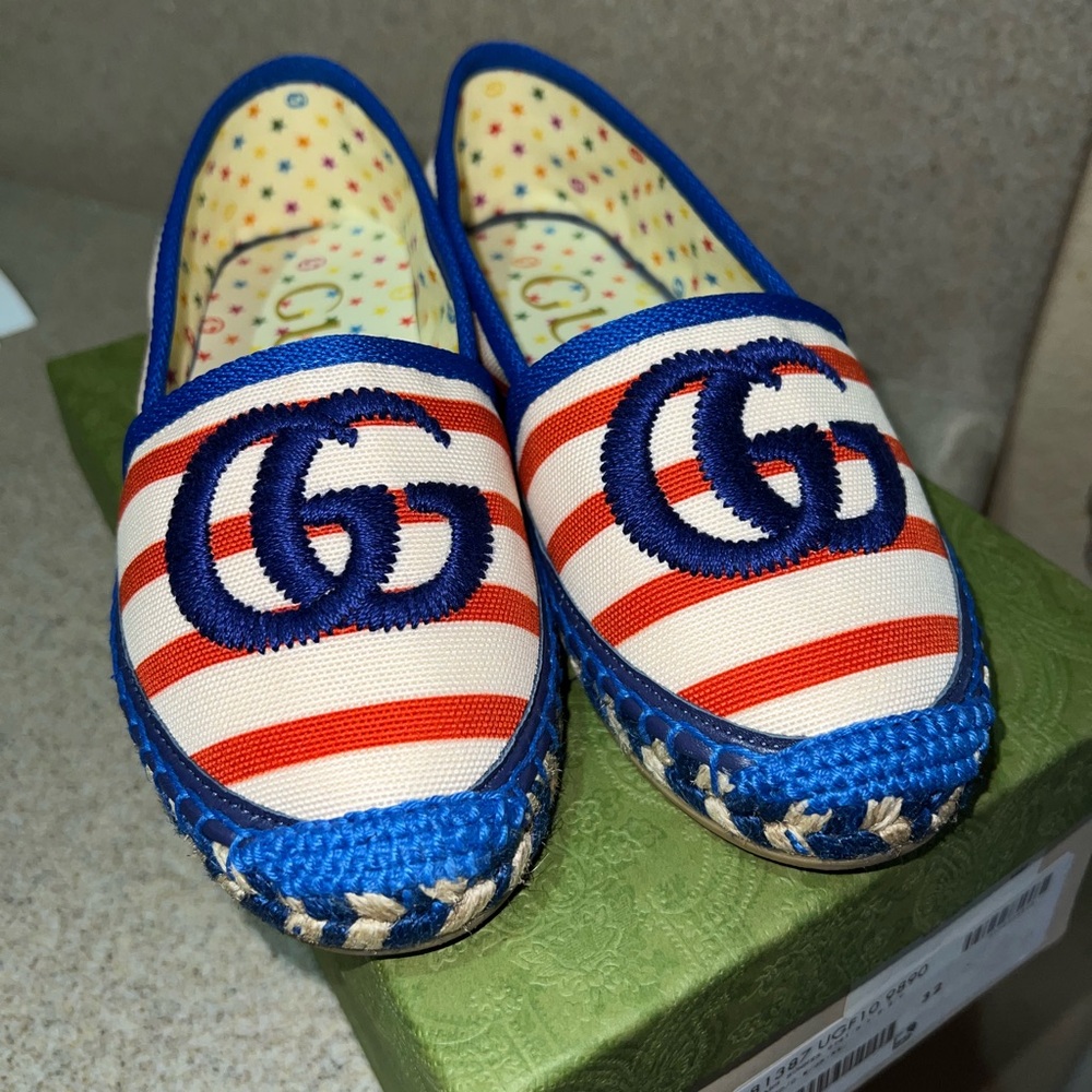 Gucci kids striped flats